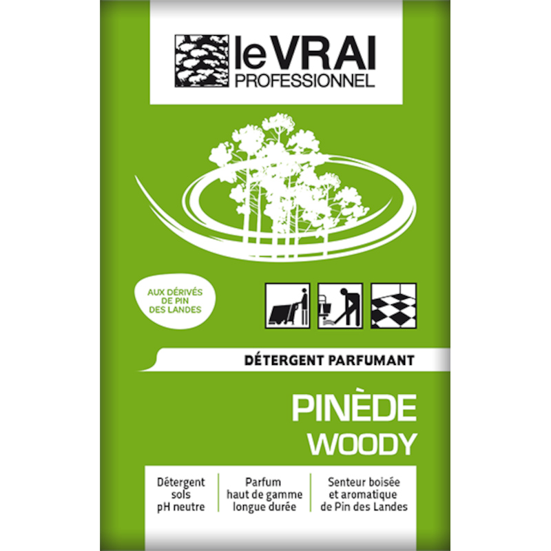 PINEDE - 125 doses (16ml) - Dtergent neutre parfumant pin-bois tous types sols